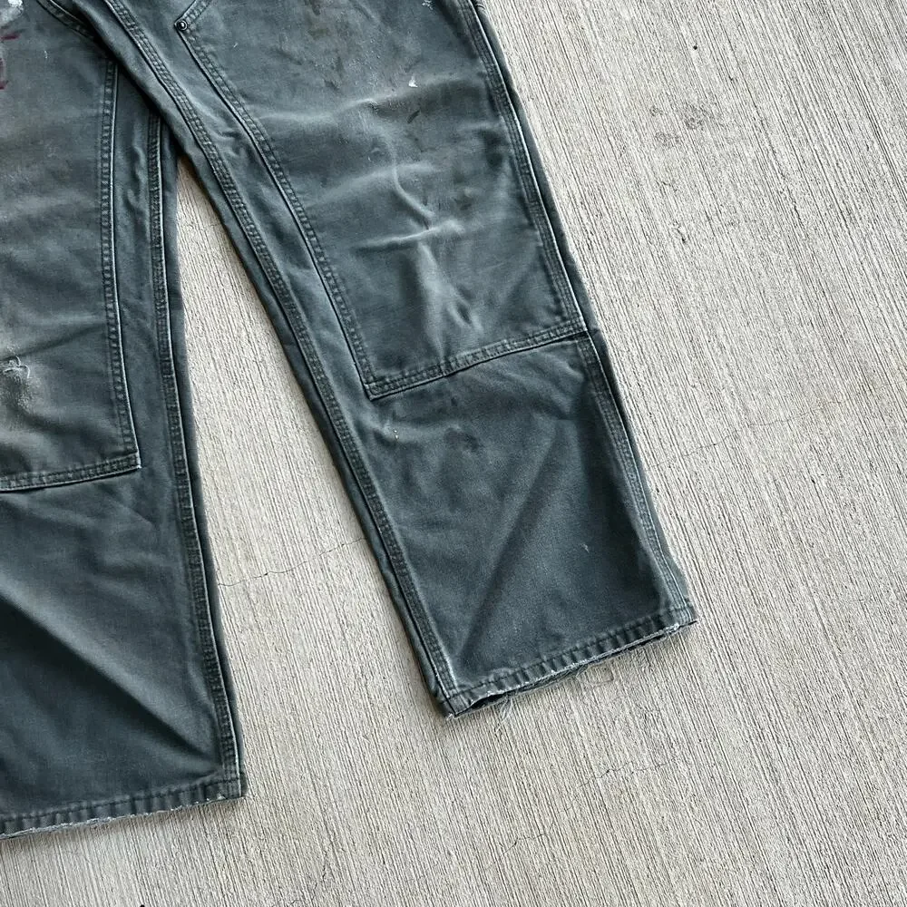 Carhartt green double knee work wear carpenter pants